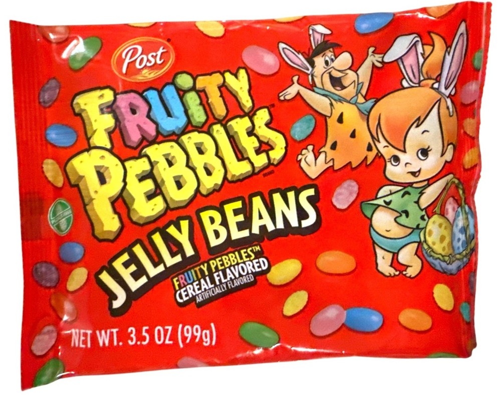 2pc Set 3.5 oz Each POST Fruity Pebbles Jelly Beans Cereal Flavored Easter Candy