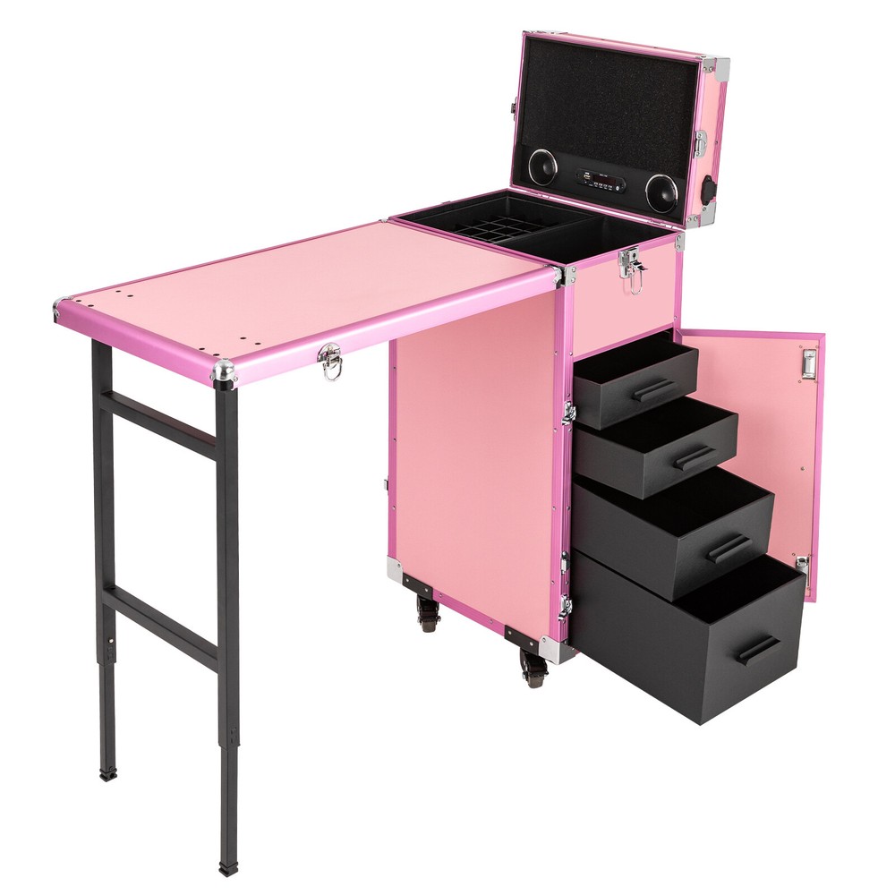 Foldable Nail Desk, Professional Makeup Storage Manicure Dressing Table