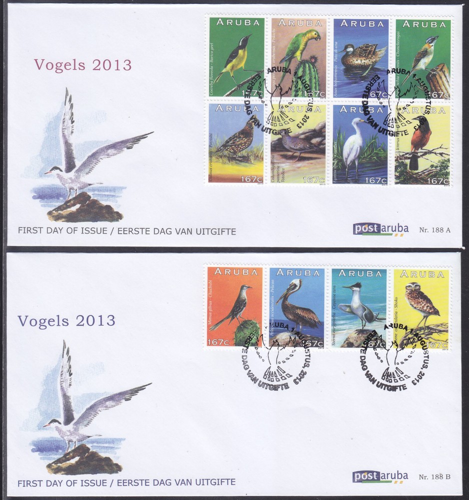 Aruba Issue FDC 2013 (188) Birds