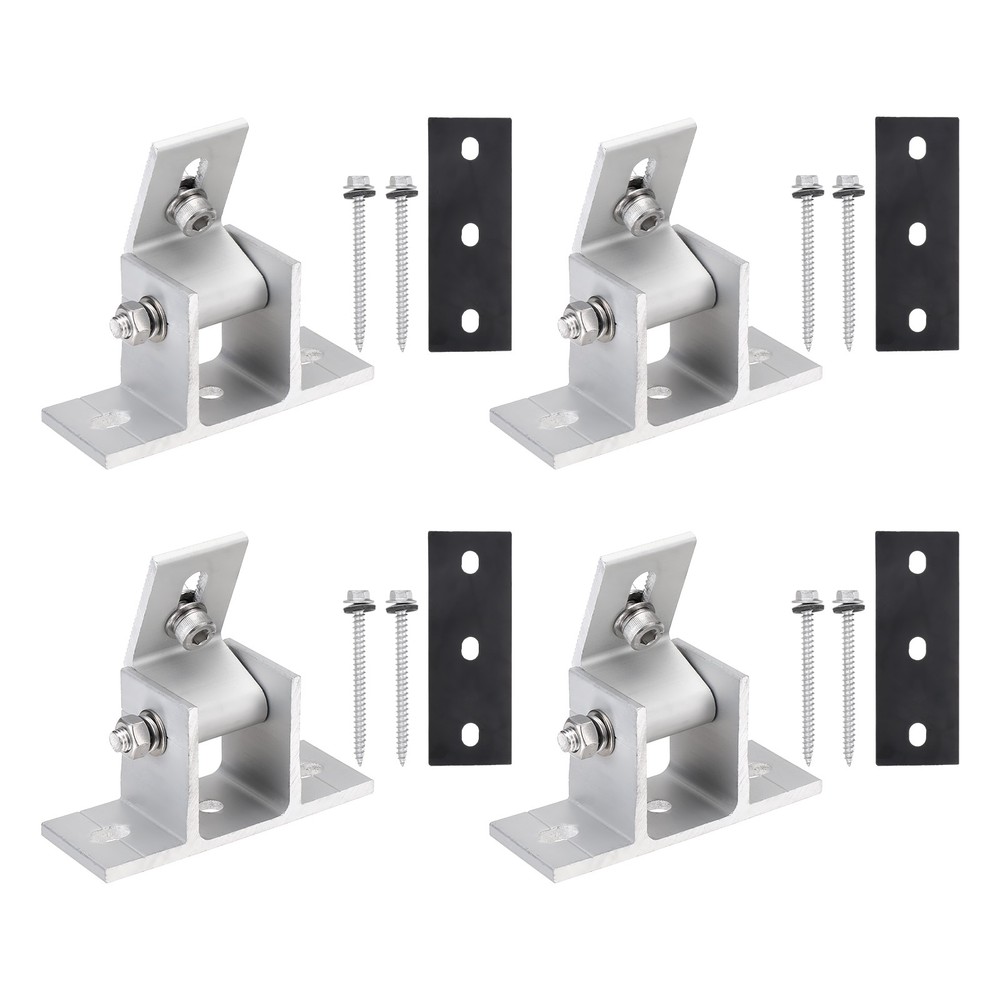 4 Pack Adjustable Solar Panel Tilt Mount Bracket, Adjustable Mounting Kit, White
