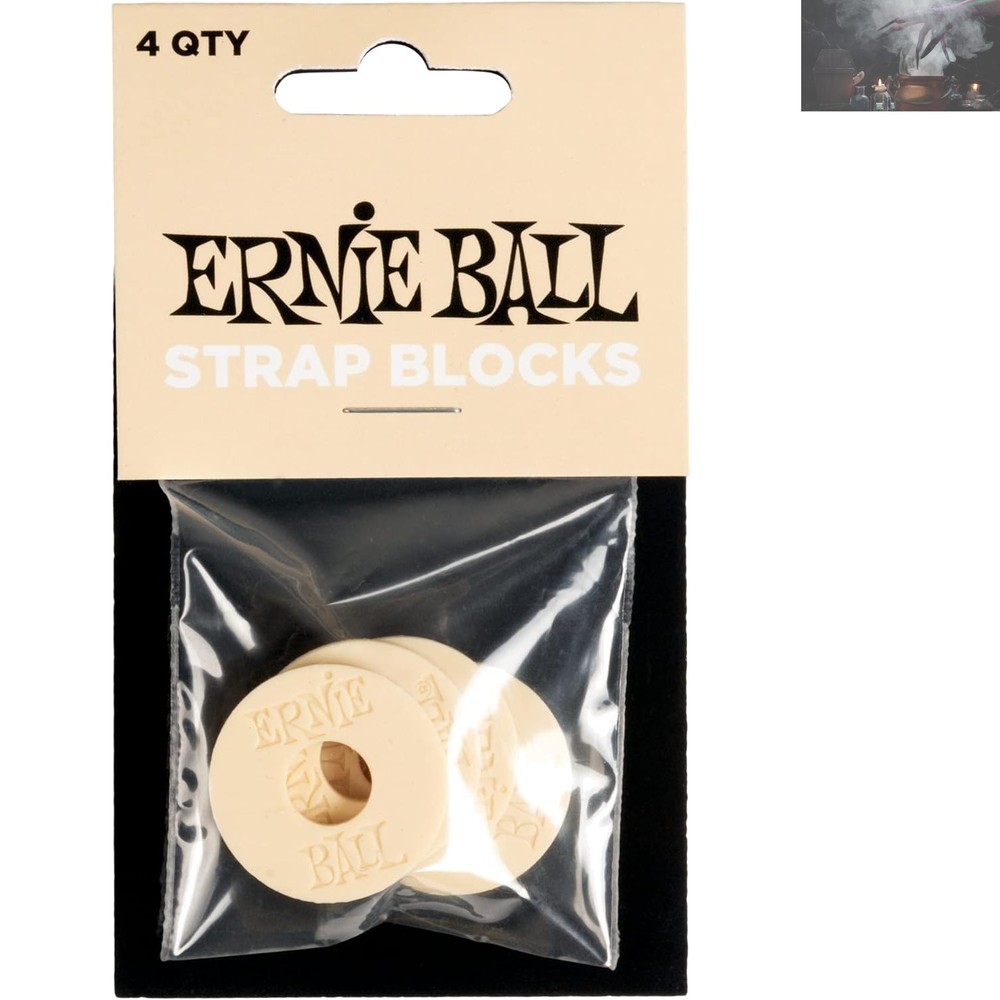 Versatile Guitar Strap Locks - Silicone Rubber in Cream, 4 Pack for Performance