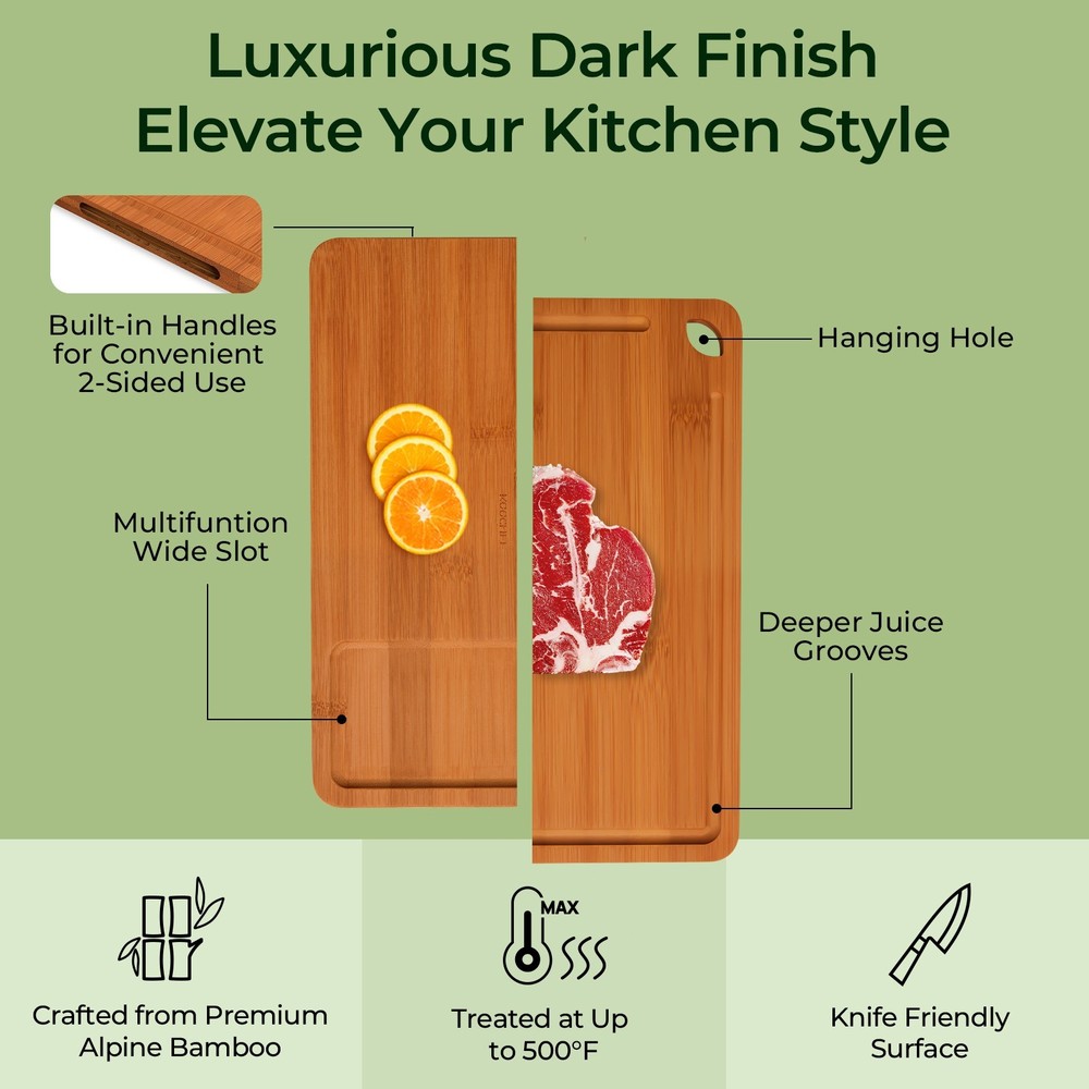 KeeCHEE® 3-Pcs Carbonized Bamboo Cutting Board