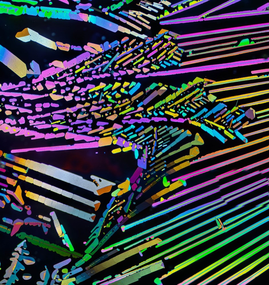 Microscope slide for polarized light POTASSIUM THIOCYANATE