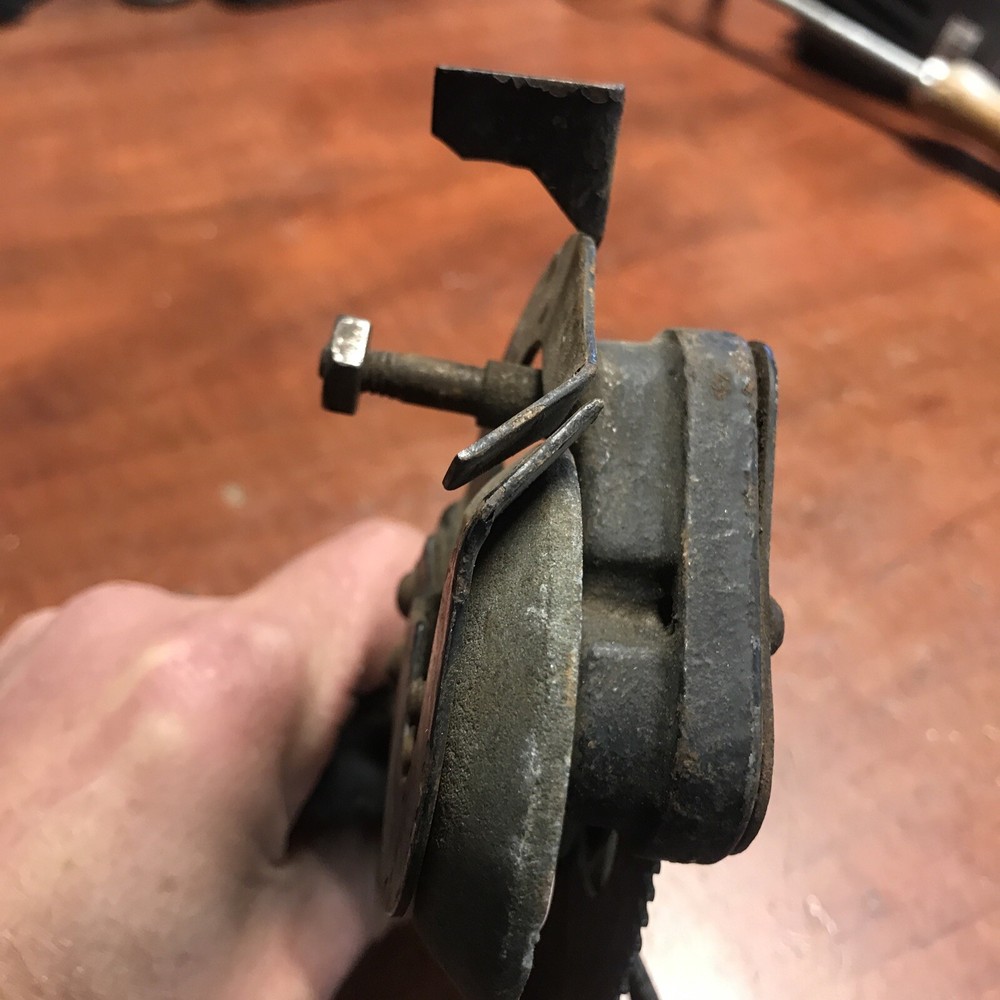 VTG Hand Crank Bench Table Mount Knife Sharpener Missing 1 Wheel See Desc.