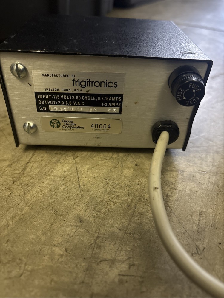 Frigitronics Variable Power Supply Model 3-Range Output Control Dial Hi/Lo Lab