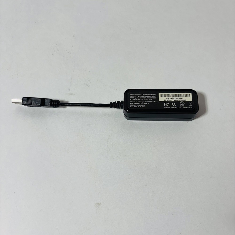 US Robotics USB Modem New Open Box Old Stock Model A40