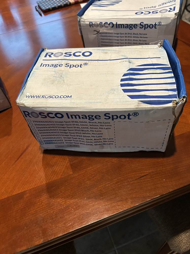 GOBO Rosco image spot projector with Mounting Bracket, & Cable
