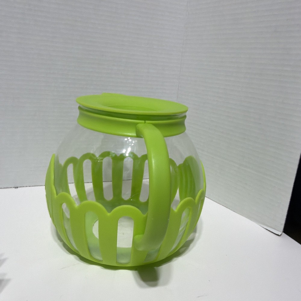Ecolution Micro-Pop Microwave Popcorn Maker 3 QT Green Glass Silicone