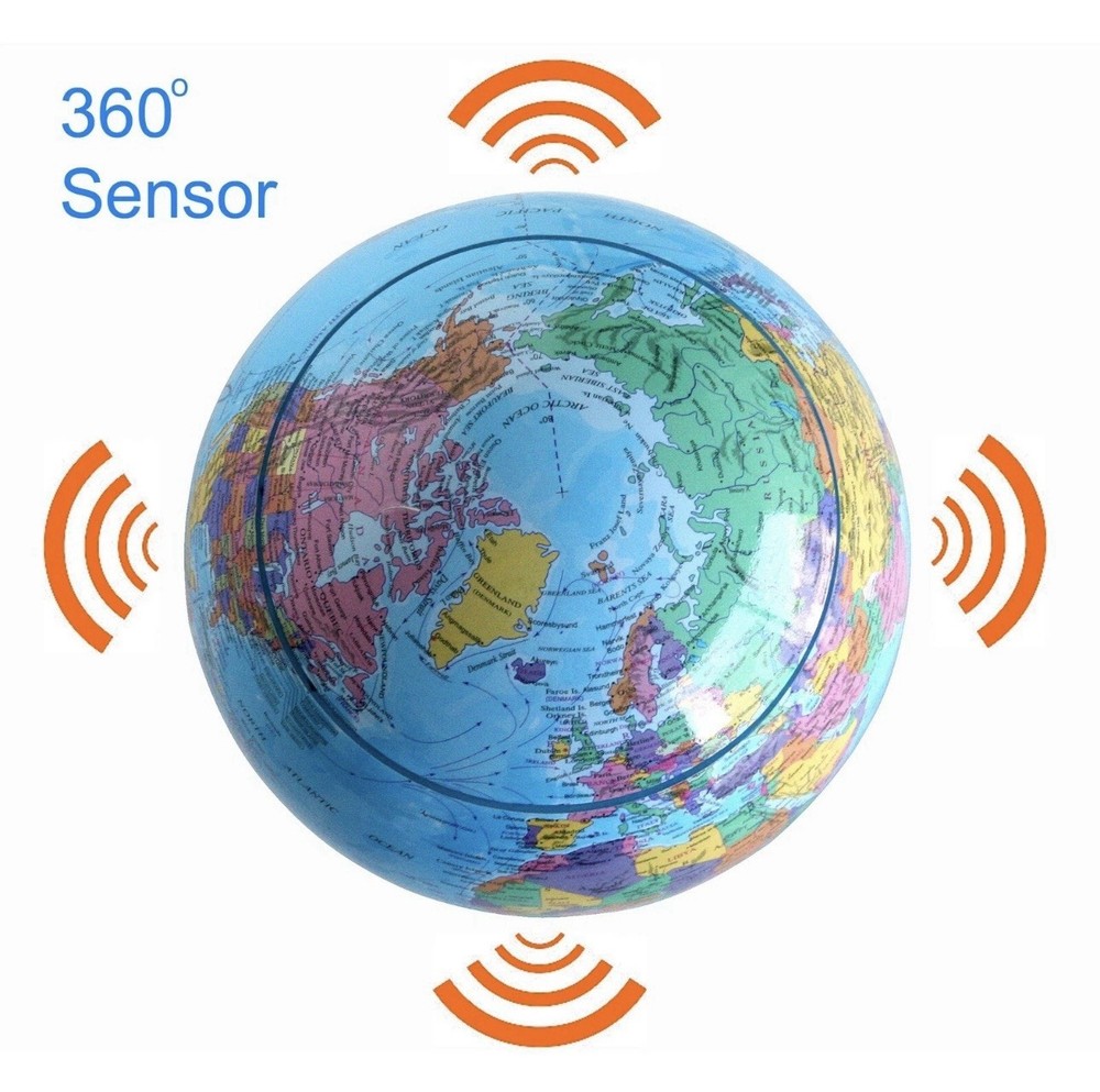 iTouchless Sensor Desktop Globe Sensor Trash Can 2.8 L - Decorative for Kitchen✅
