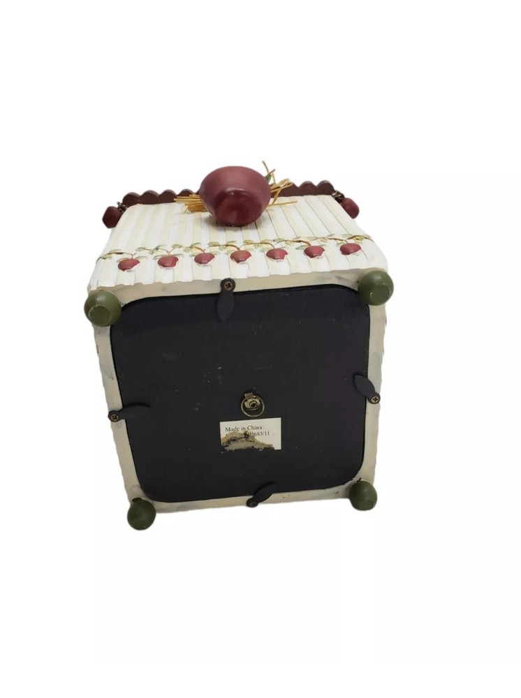 Apple Square tissue Box Cover Storage Box - Rare