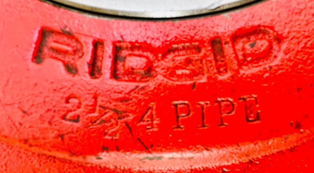 Ridgid Receding Die Head Pipe Threader/Threading Machine 2-½"-4" BSPT #2