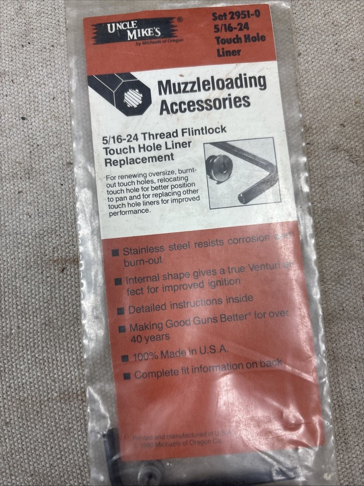 Black powder Touch Hole Liner Replacement