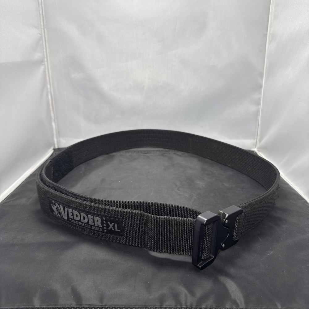 Vedder Cobra Quick Release Tactical Gun Belt Black Adjustable Size XL