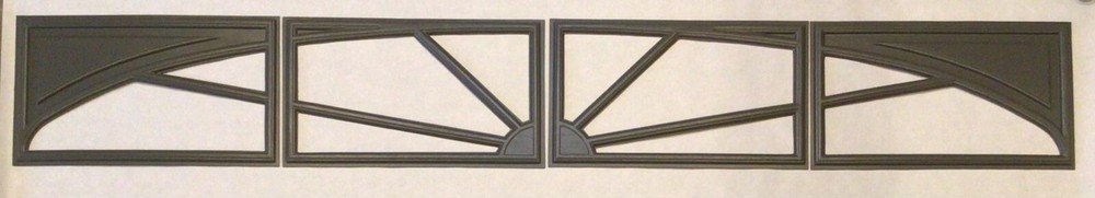 4 Amarr Sunray Replacement Insert for Amar Short Panel Garage Door Charcoal Grey