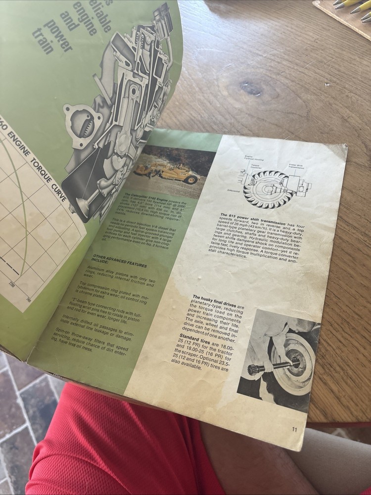 Vintage Caterpillar 613 Self Loading Scraper Sales Brochure