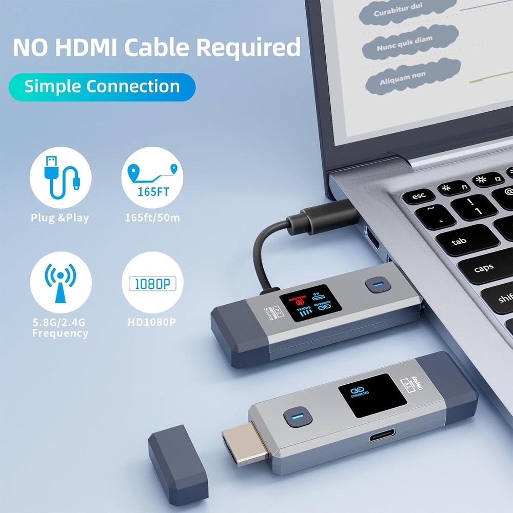 High-Quality Wireless HDMI Transmitter Receiver 165ft Range