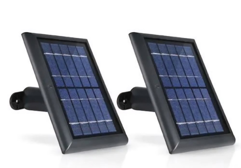 2 Pack Wasserstein Arlo Ultra & 2, Pro 3 & 4, Floodlight Cam, Black Solar Panel