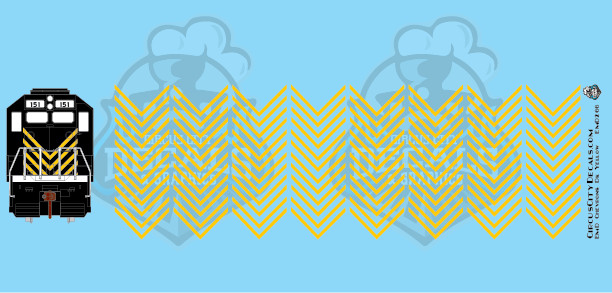 EMD Chevrons GP SD Dk Yellow Style 6 HO Scale Decals