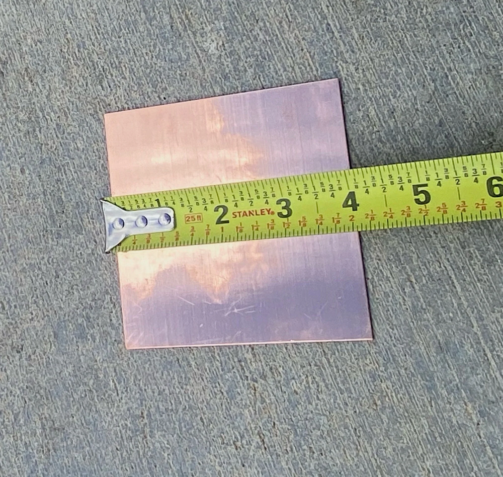 4" Square Copper Stamping Blanks (5 Pack)