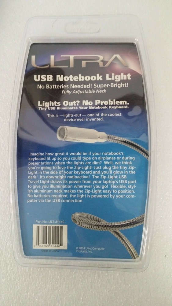 ULTRA USB NOTEBOOK LIGHT NO BATTERY NEEDED ULT-31440