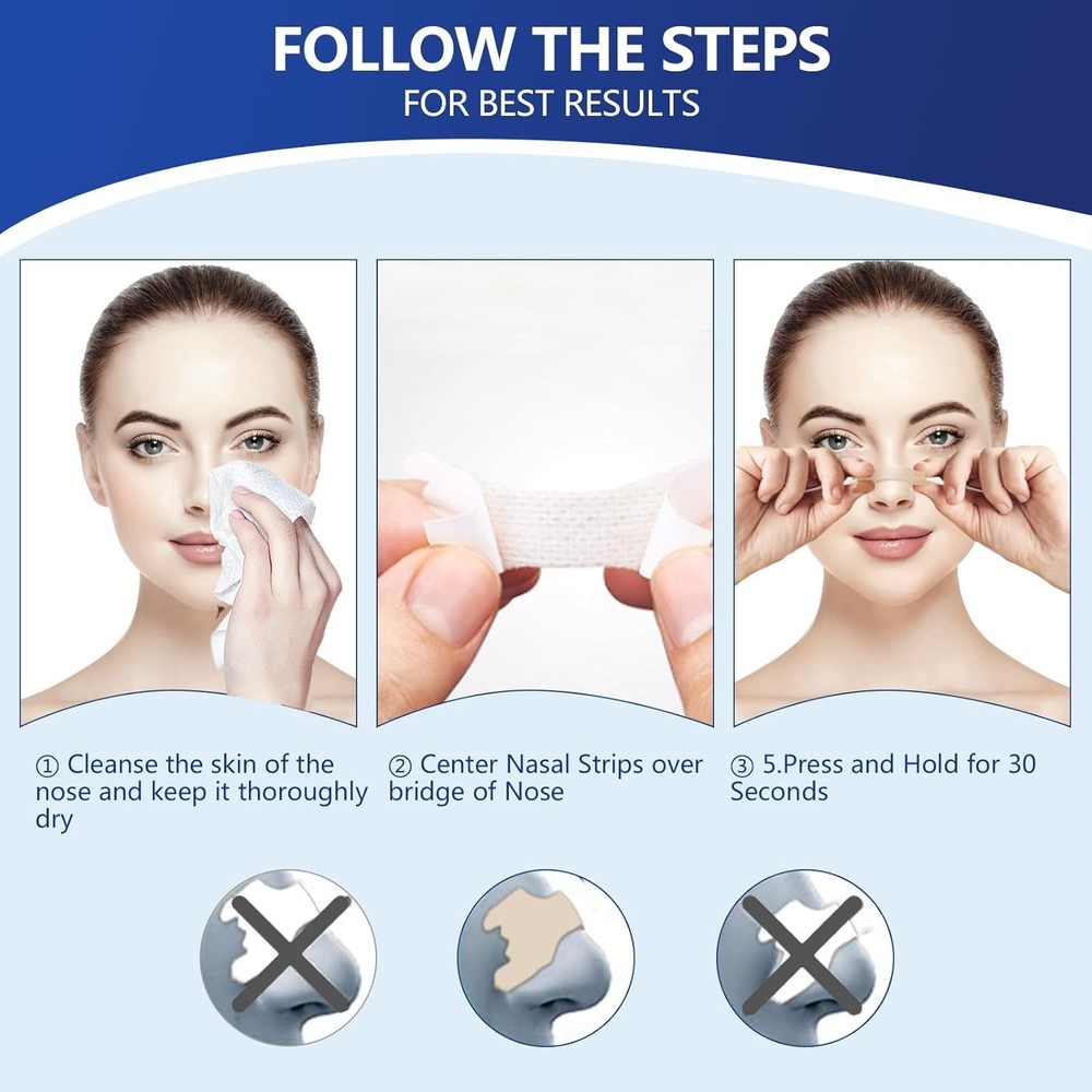 Upgraded 150 Counts Nasal Strips - Safe, Comfortable, Snoring Solution 66mm