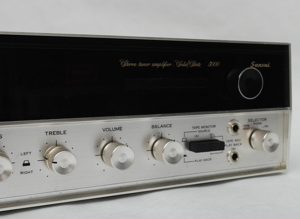 Vintage Sansui Model 5000 Solid State Receiver Silver Face Stereo Hi-Fi - Clean