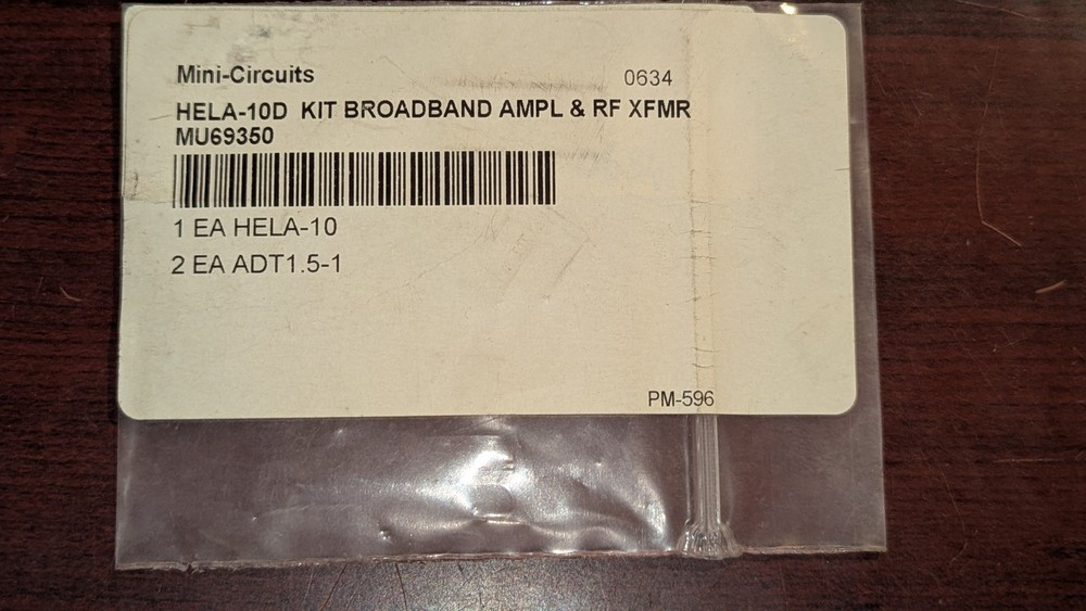 Mini-Circuits Hela-10 Kit Broadband Amp & RF XFRMR