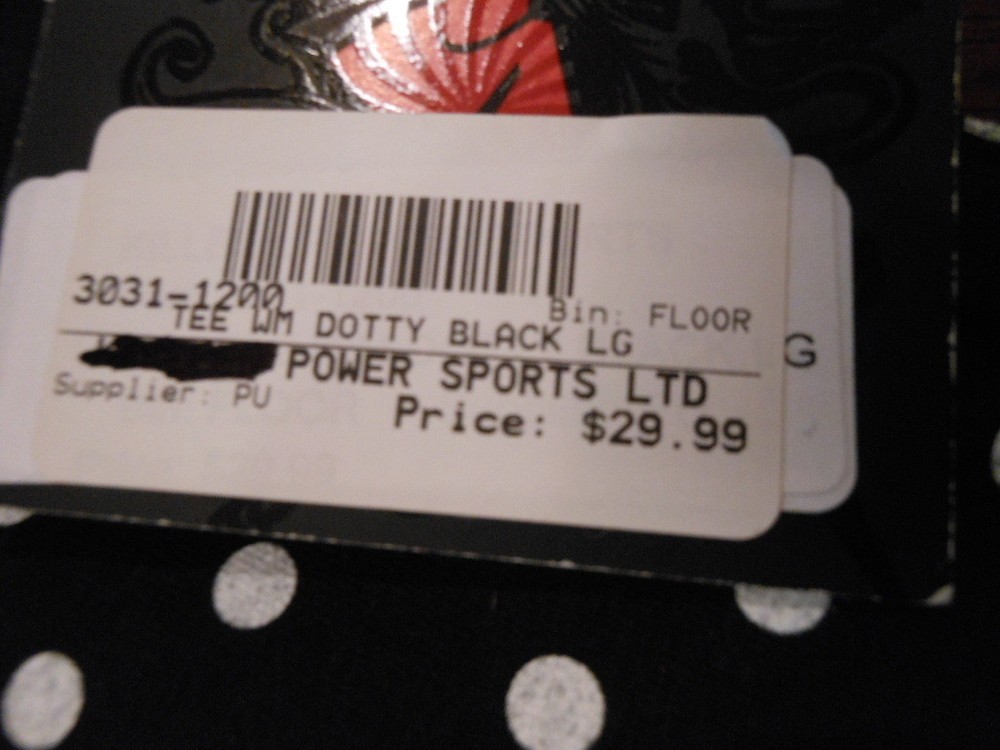 New Shirt Thor Dotty Black Tee Womens Size Large