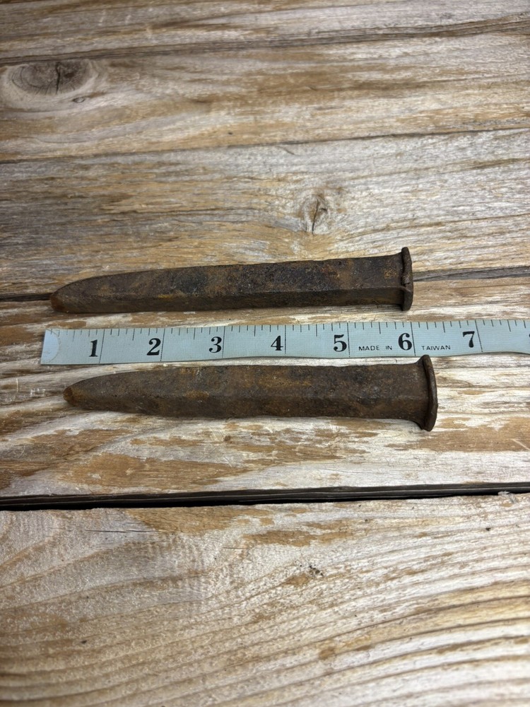 2 Old Vintage Nails / Spikes Rusty