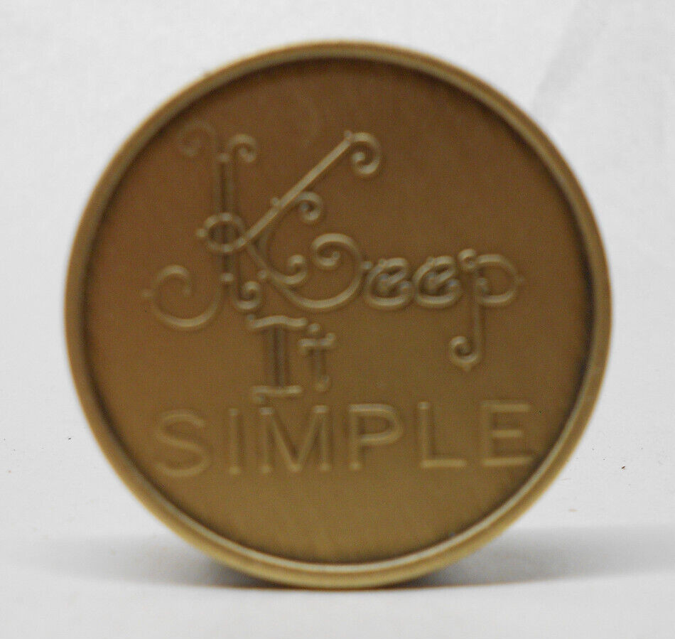 MEDALLION - KEEP IT SIMPLE - SERENITY PRAYER - BRONZE