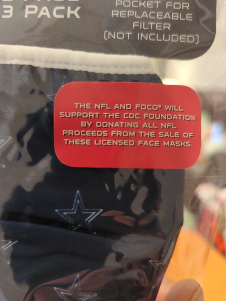 FOCO MANFPRFC3PKDC Reusable Face Mask