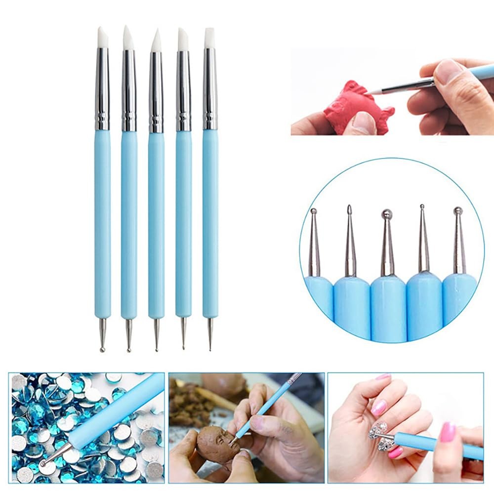 Silicone Clay Sculpting Tools 10 Piece Styling Dots for - 10 pcs