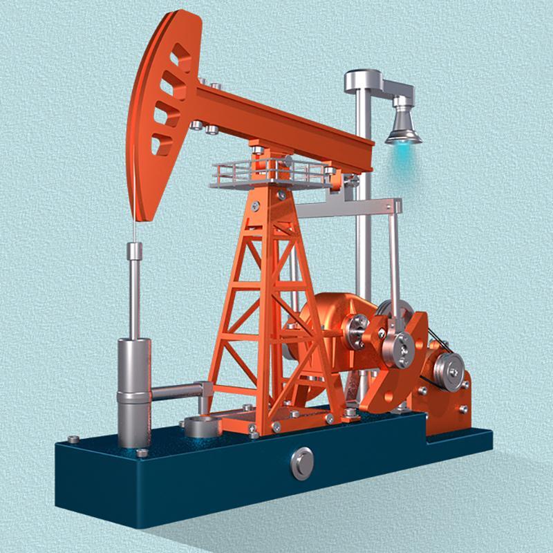 Metal TECHING Electric Oil Pumping Unit High Simulation DIY Assembly Model Kit