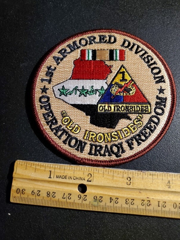 1st Armored Div. Iraqi Freedom patch, Army, tank