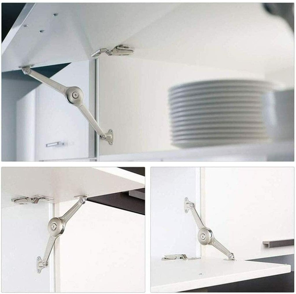 2-Pack Heavy Duty Lid Support Hinges Soft Close Hinge Fit for Cabinet, Wardrobe