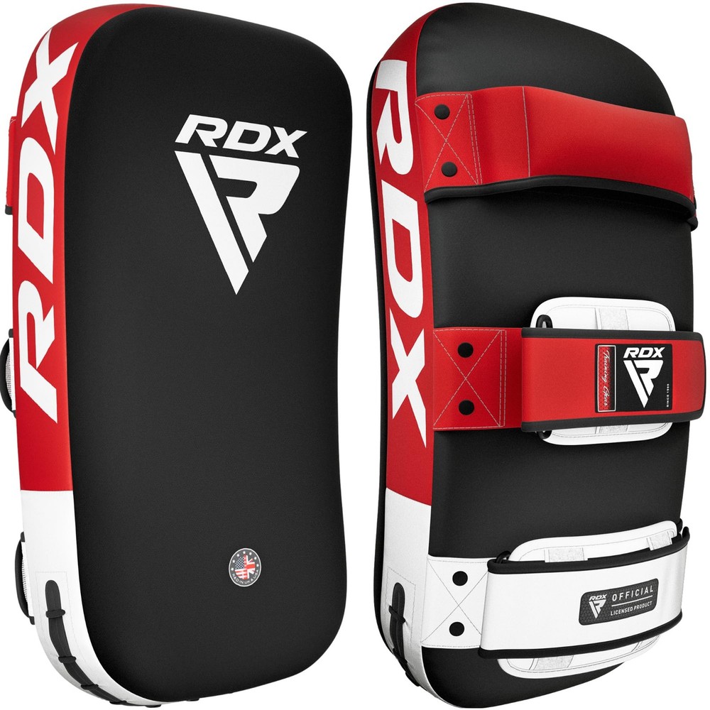 RDX Muay Thai Pad for Training, Curved Kickboxing Kicking Strike Single, Red