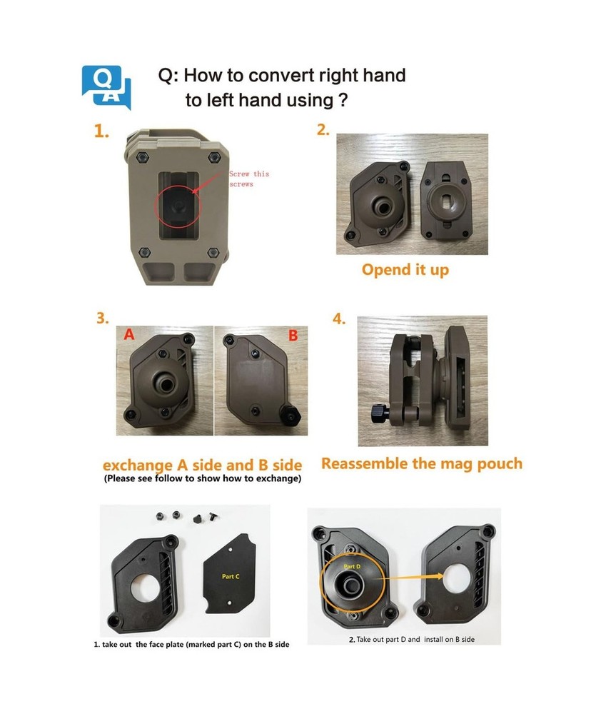 KRYDEX IPSC USPSA IDPA Competition Shooting Multi-Angle Adjustment Speed Shoo...