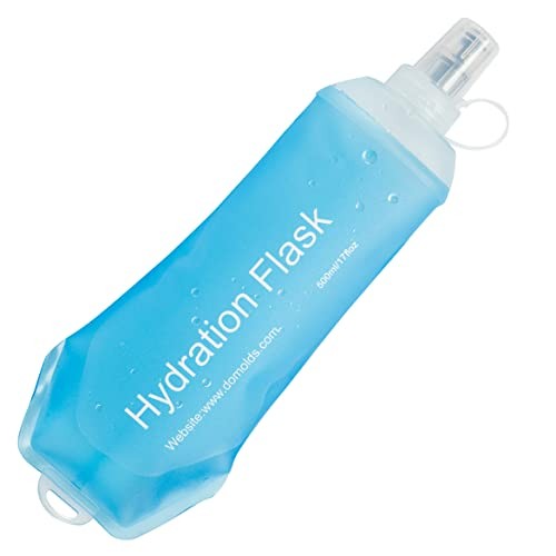 Soft Flask TPU Foldable Running Hydration Flask, Soft Collapsible Blue-500ml