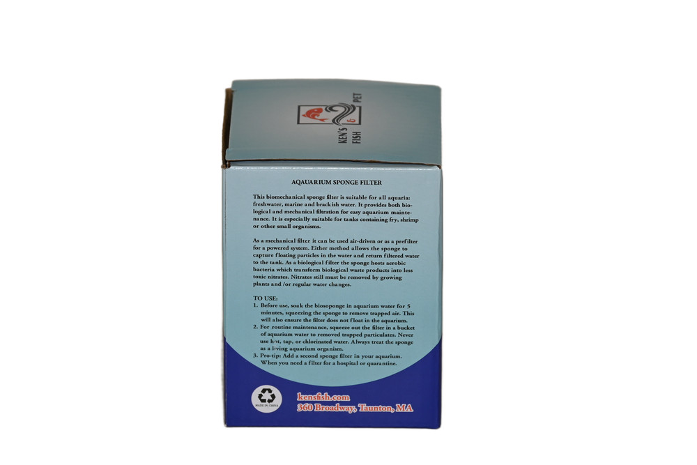 Ken's Bio Sponge Air Driven Aquarium Filter #25