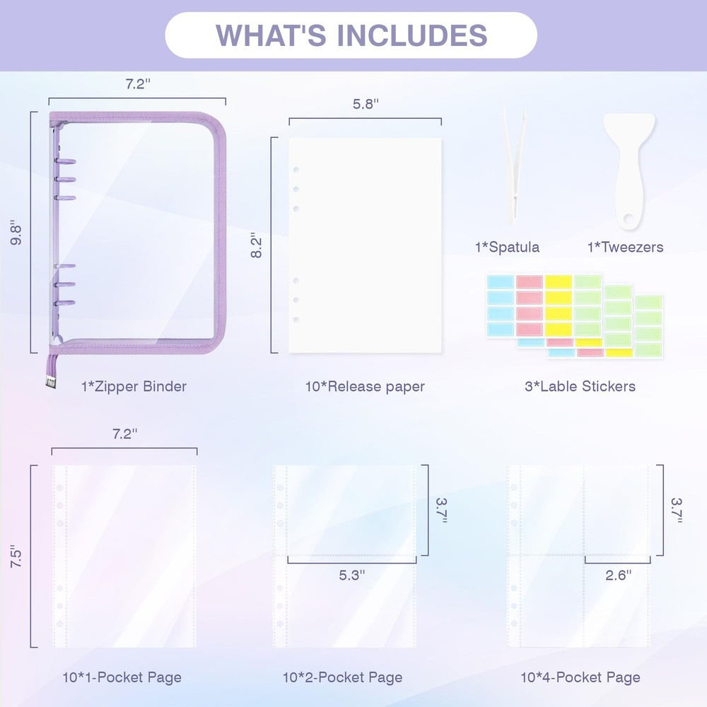 Ospelelf Sticker Organizer Binder Stickers Storage Book, Includes Transparent...