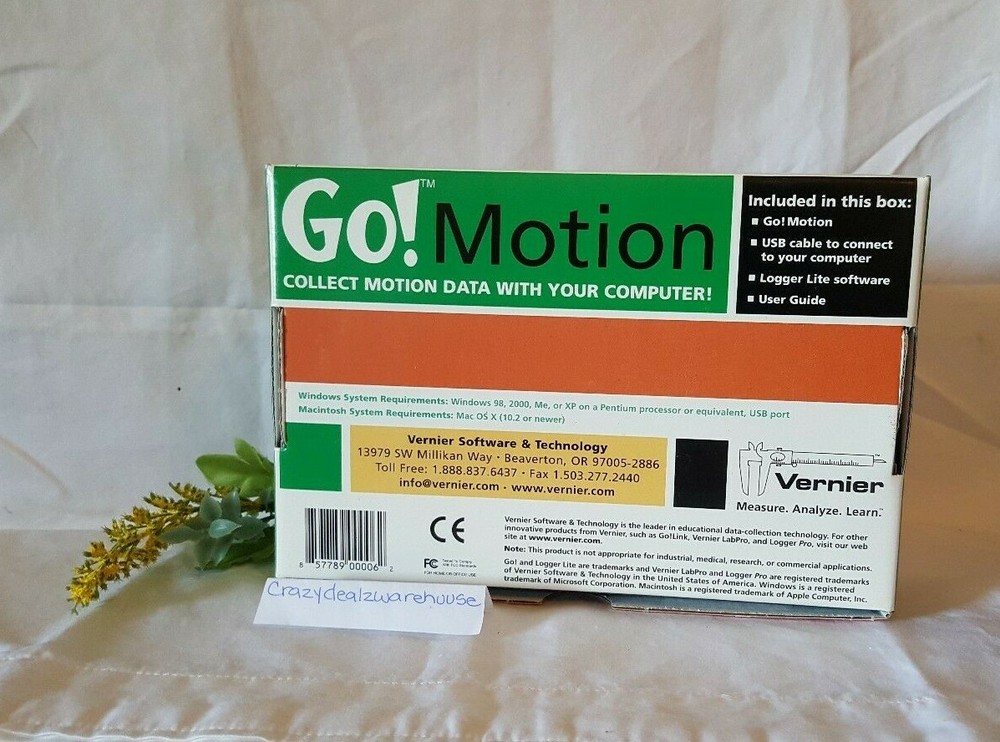 Vernier Go! Motion Velocity & Acceleration Sensor~USB Logger Lite Software *NEW*