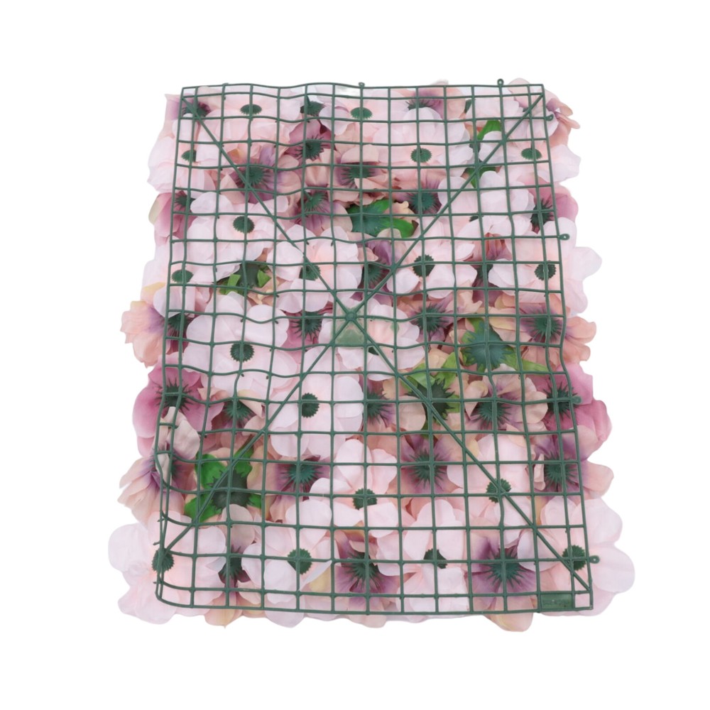Silk Rose Artificial Flower Wall Panel Wedding Party Backdrop Decoration 60x40cm