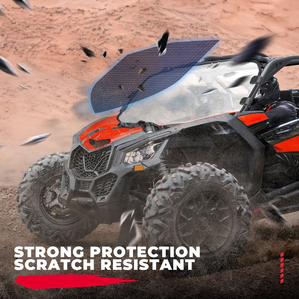 For Can-Am Maverick X3 /Max Scratch Resistant Full Windshield Tough PC 2017-2024
