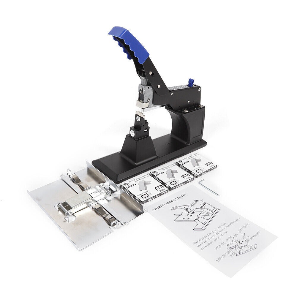 A3 Manual Flat Saddle Stitching Dual Stapler Binder Book Binding Machine 6.5mm