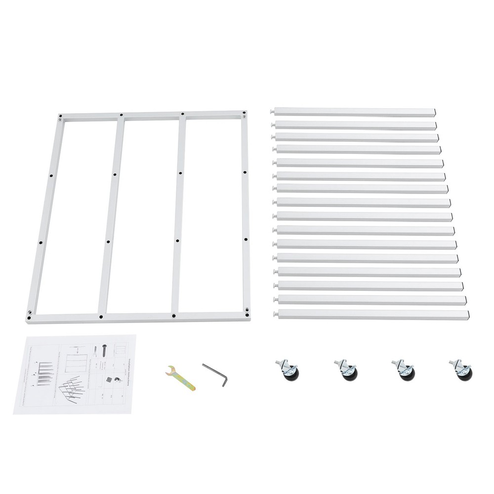 16 Rods Vinyl Roll Organizer，Fabric Roll Storage Rack，Mobile File Roll Organizer