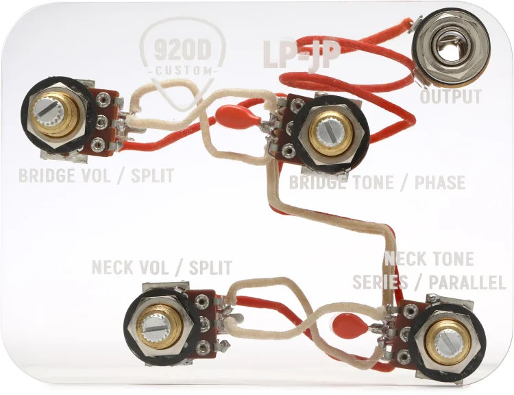 920D Custom Les Paul Wiring Harness with 4 Push-pull Pots