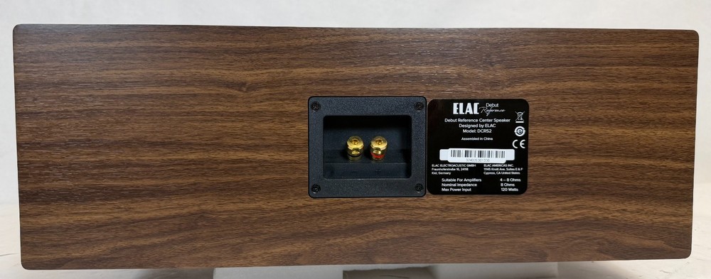 Elac Debut Reference DCR52 Walnut Center Channel Speaker -MINOR DAMAGE
