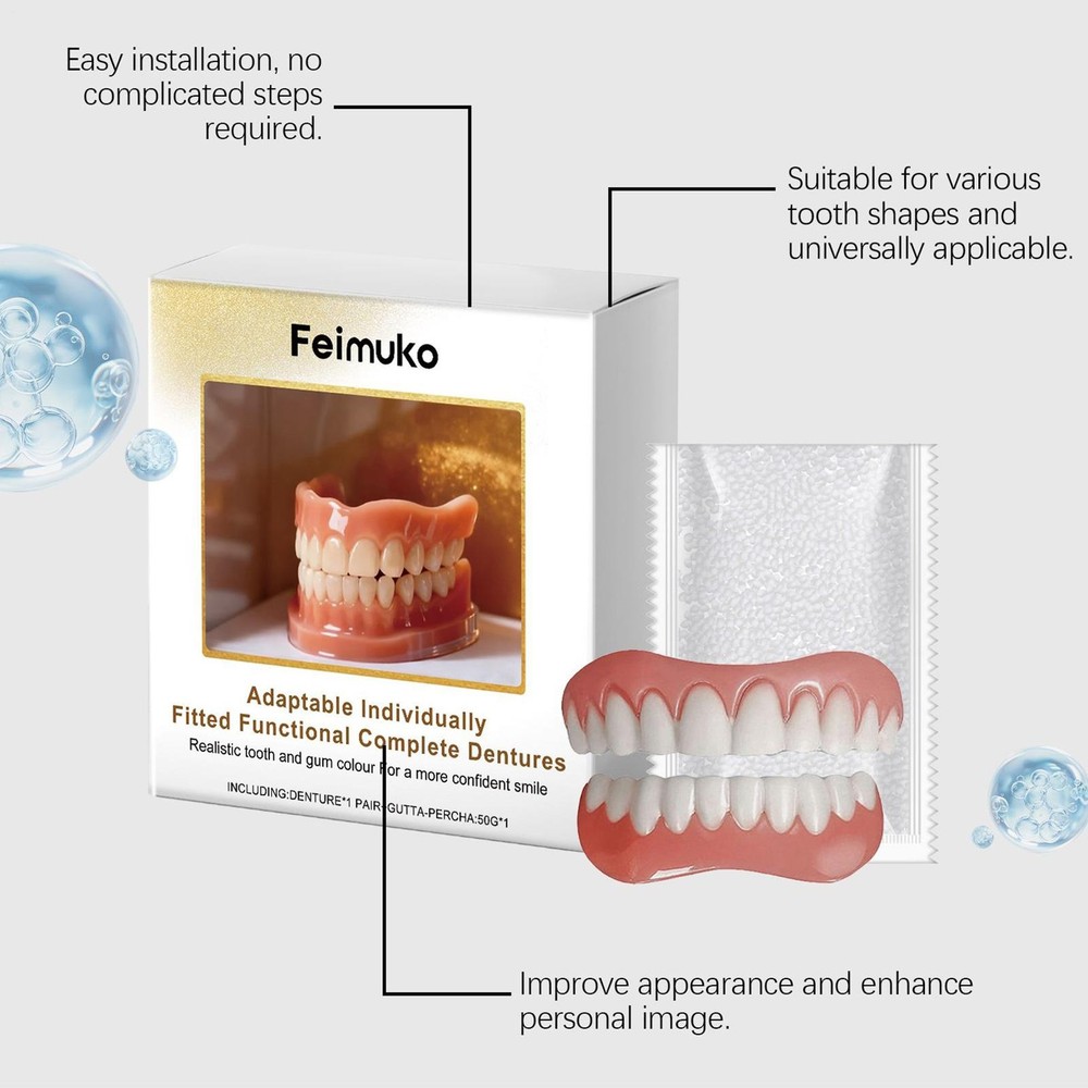 Full Denture Set for Men and Women Upper and Lower Denture False Teeth