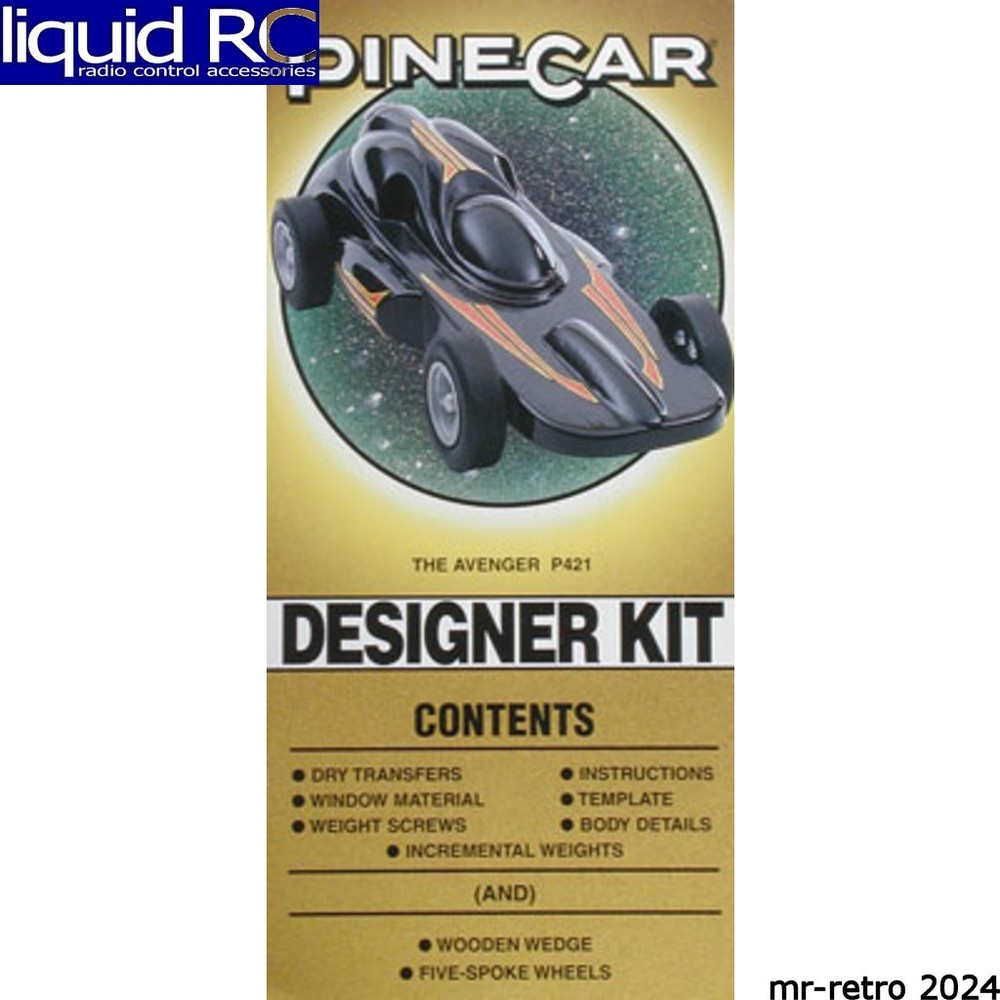 Pinecar 421 Designer Car Kit W/Wedge Avenger