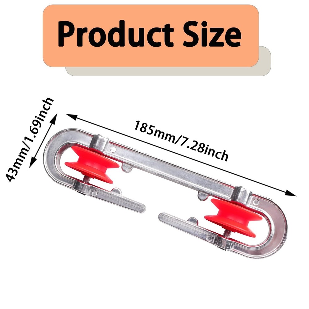 2 Pack Clothesline Spreader，Plastic Aluminum Clothesline Separator Spread